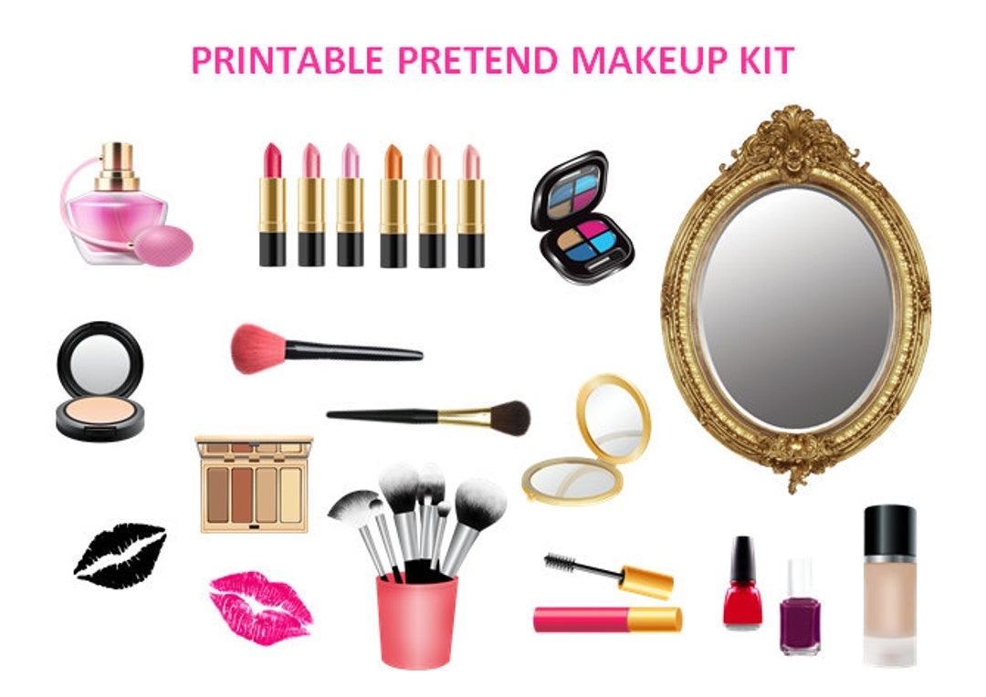 Pretend Makeup Kit Printable Makeup Kit Printable Makeup Pretend Play Kit SPA Party Decor Busy Bag Idea Filler Printable Toys Etsy
