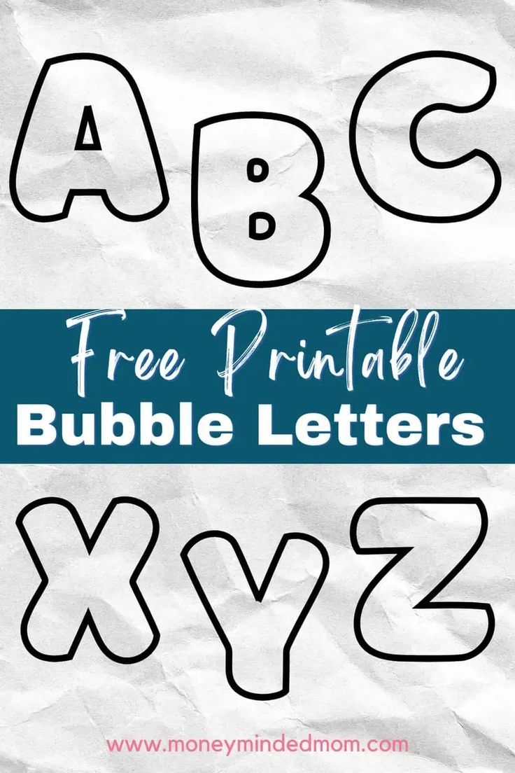 printable bubble letters alphabet
