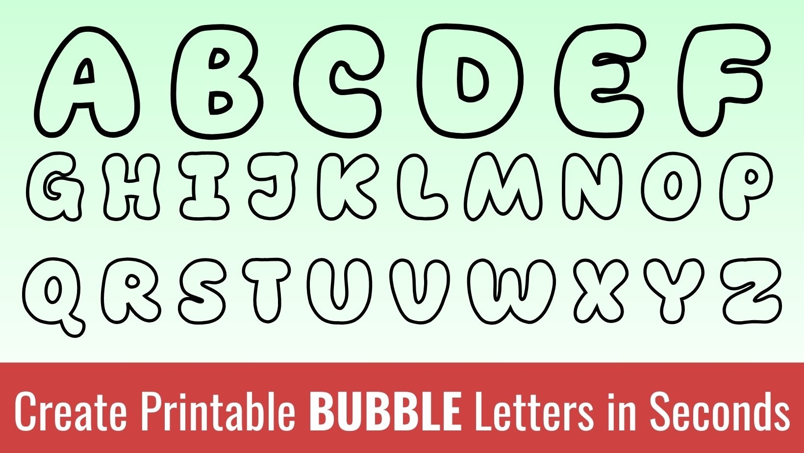 printable bubble writing