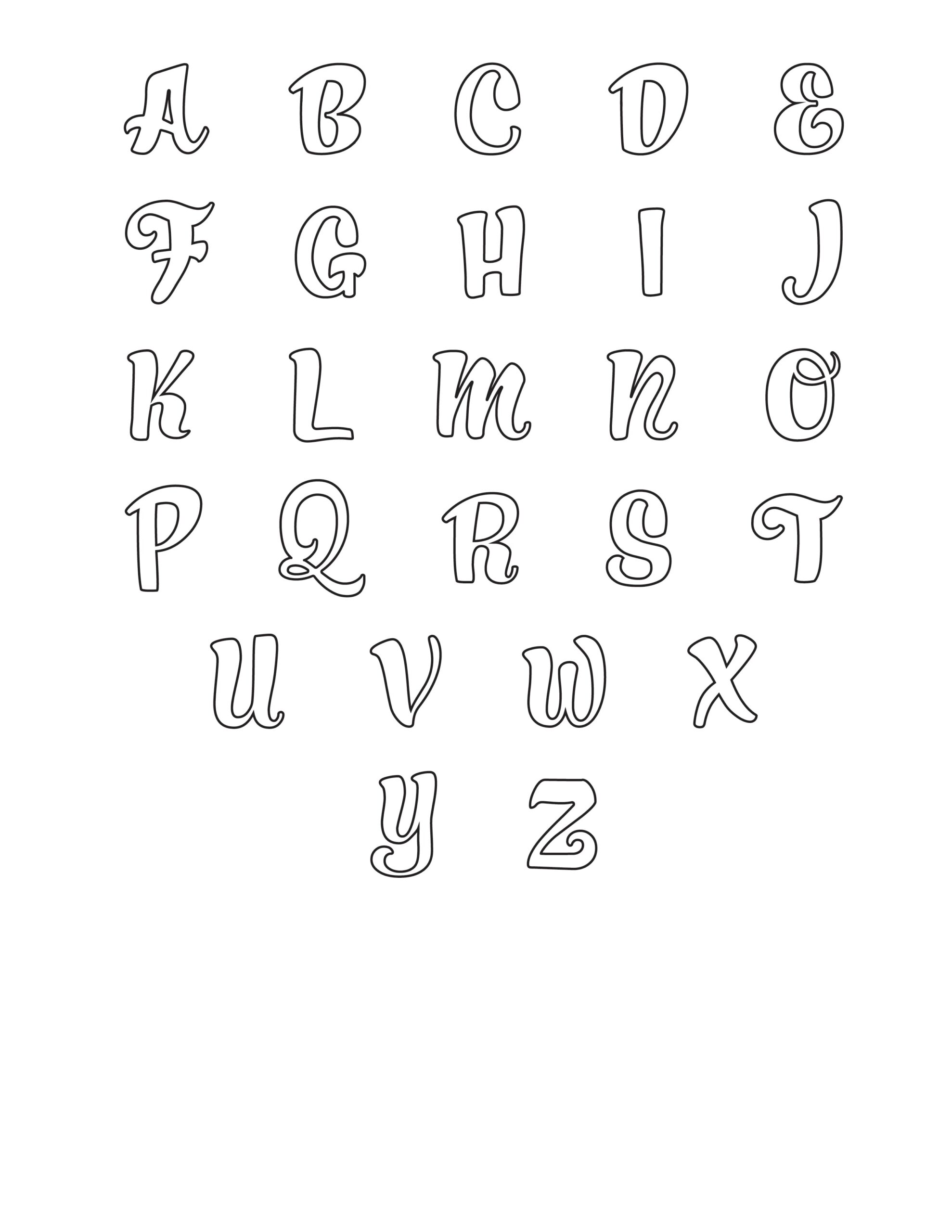 bubble letter alphabet printable bubble letter alphabet printable