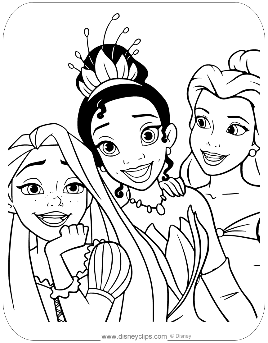 printable coloring pages of disney princesses