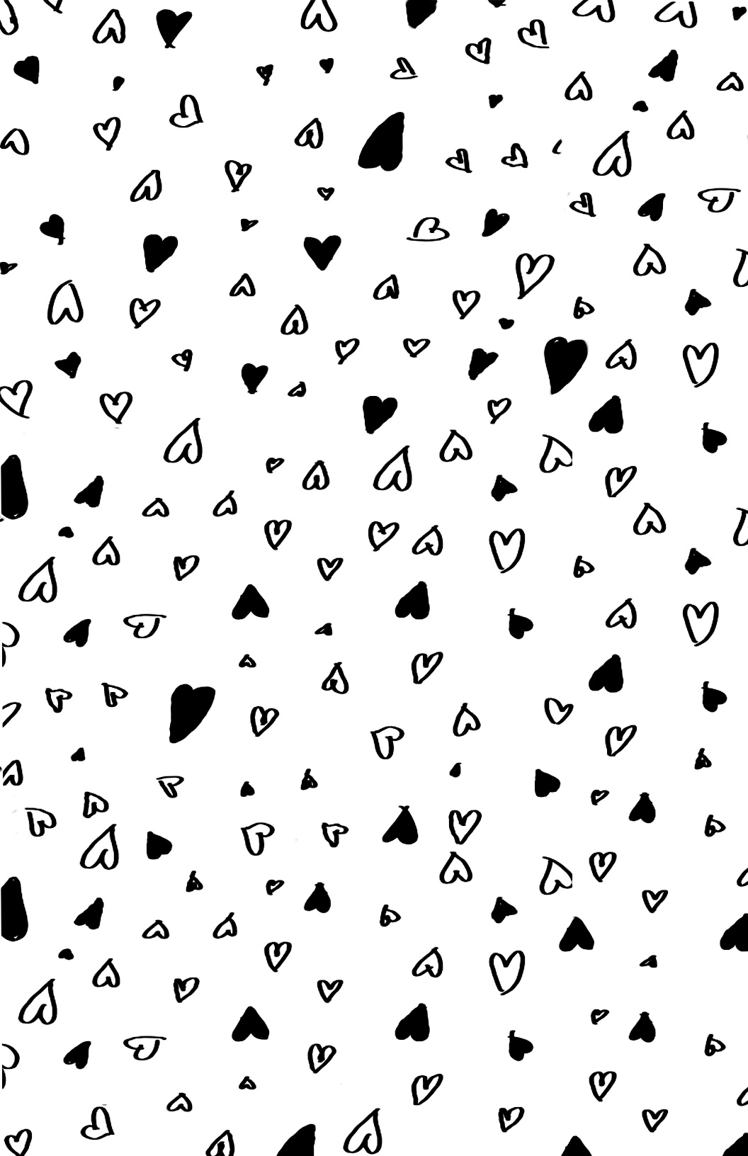 Printable Hand Drawn Valentine s Day Wrapping Paper Say Yes