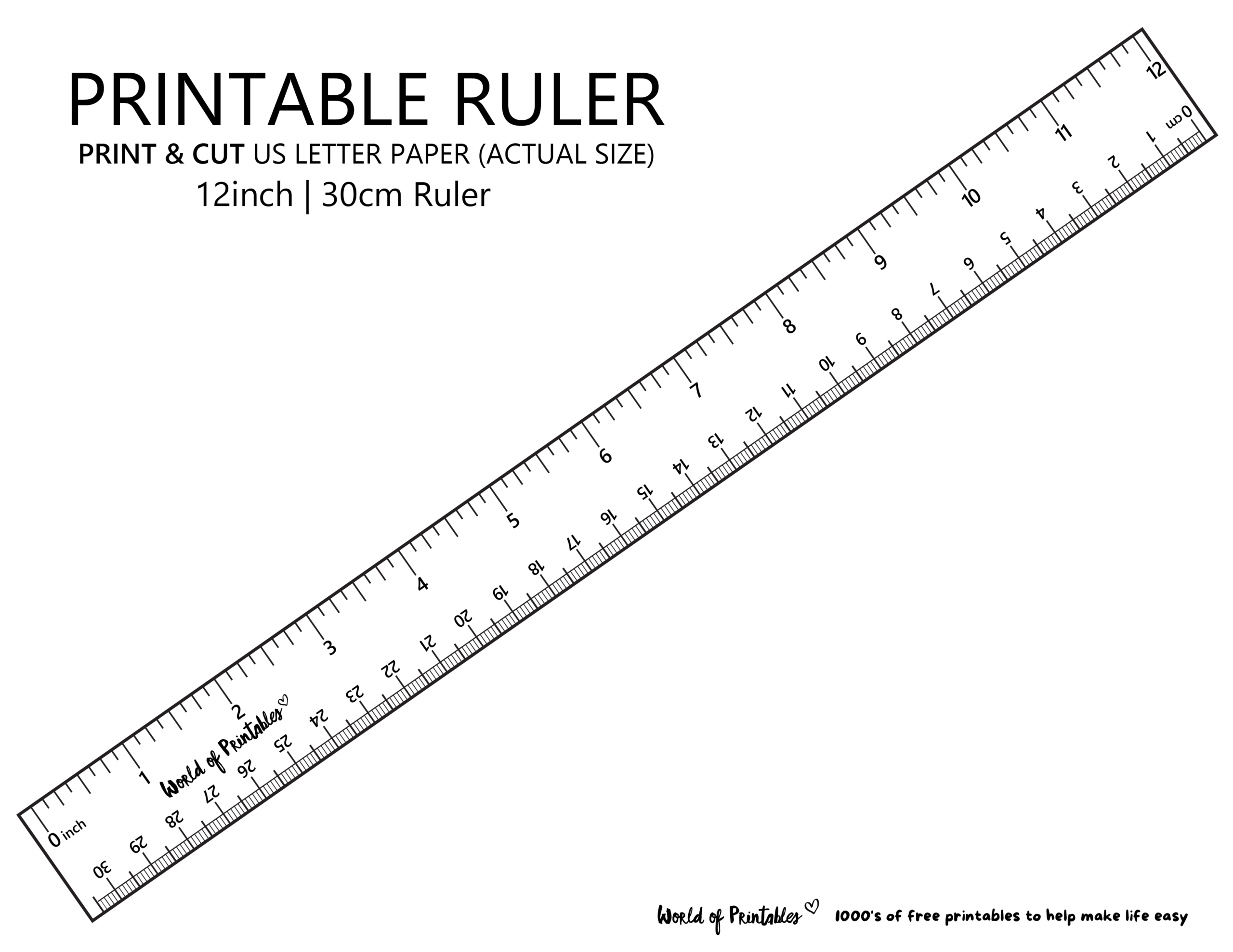 Printable Metric Ruler Printable Art Activities