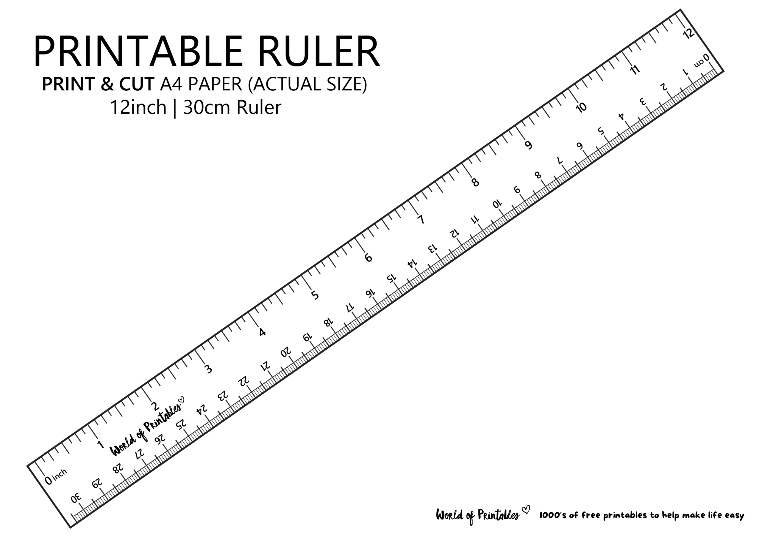 Printable Ruler Free Accurate Ruler Inches CM MM World Of Printables