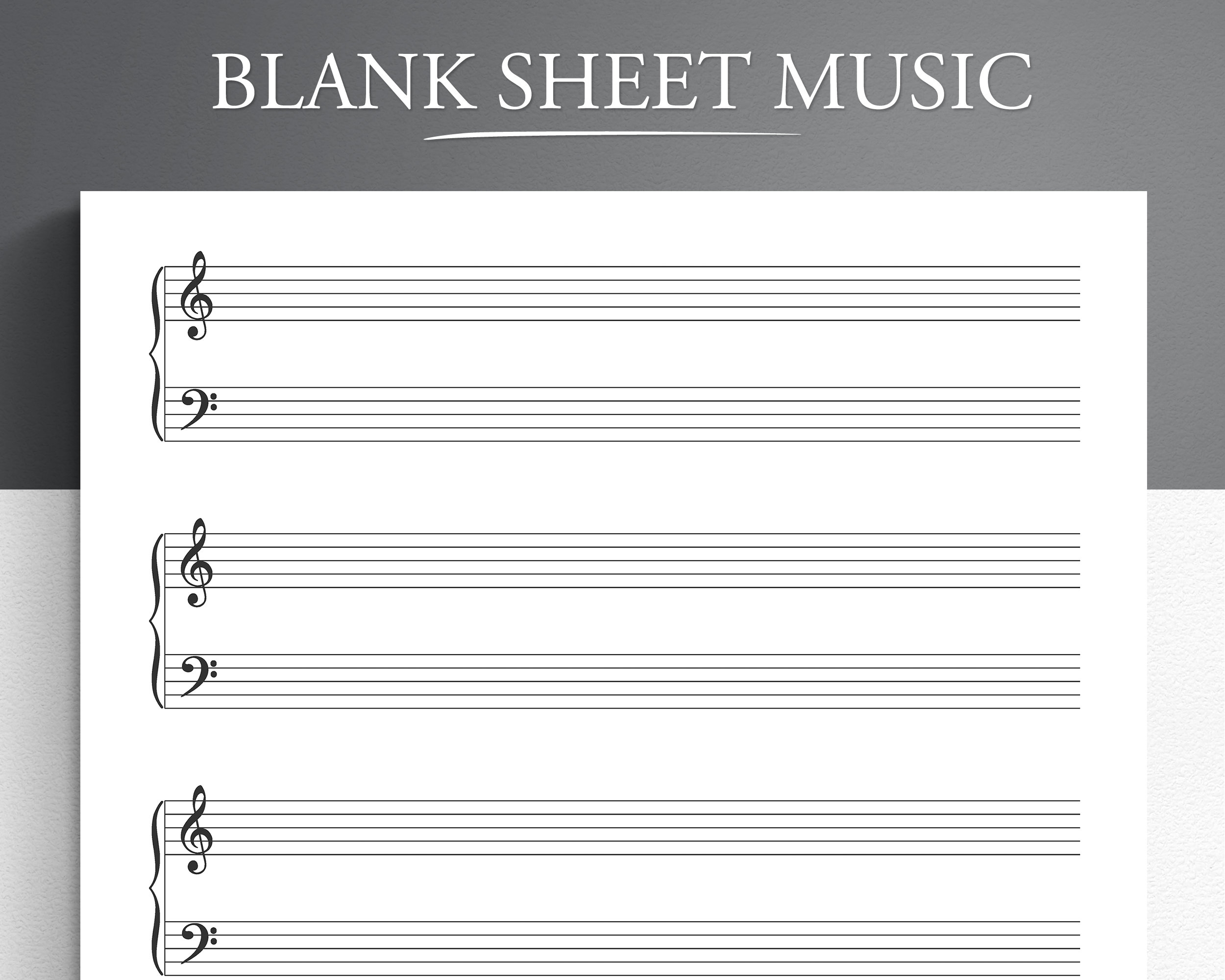 Printable Sheet Music For Letter a4 Blank Sheet Music Printable Piano Staff Paper Blank Music Paper Etsy Israel