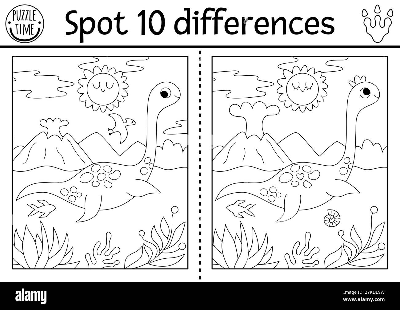 Puzzle Game Spot The Difference Black And White Stock Photos Images Alamy