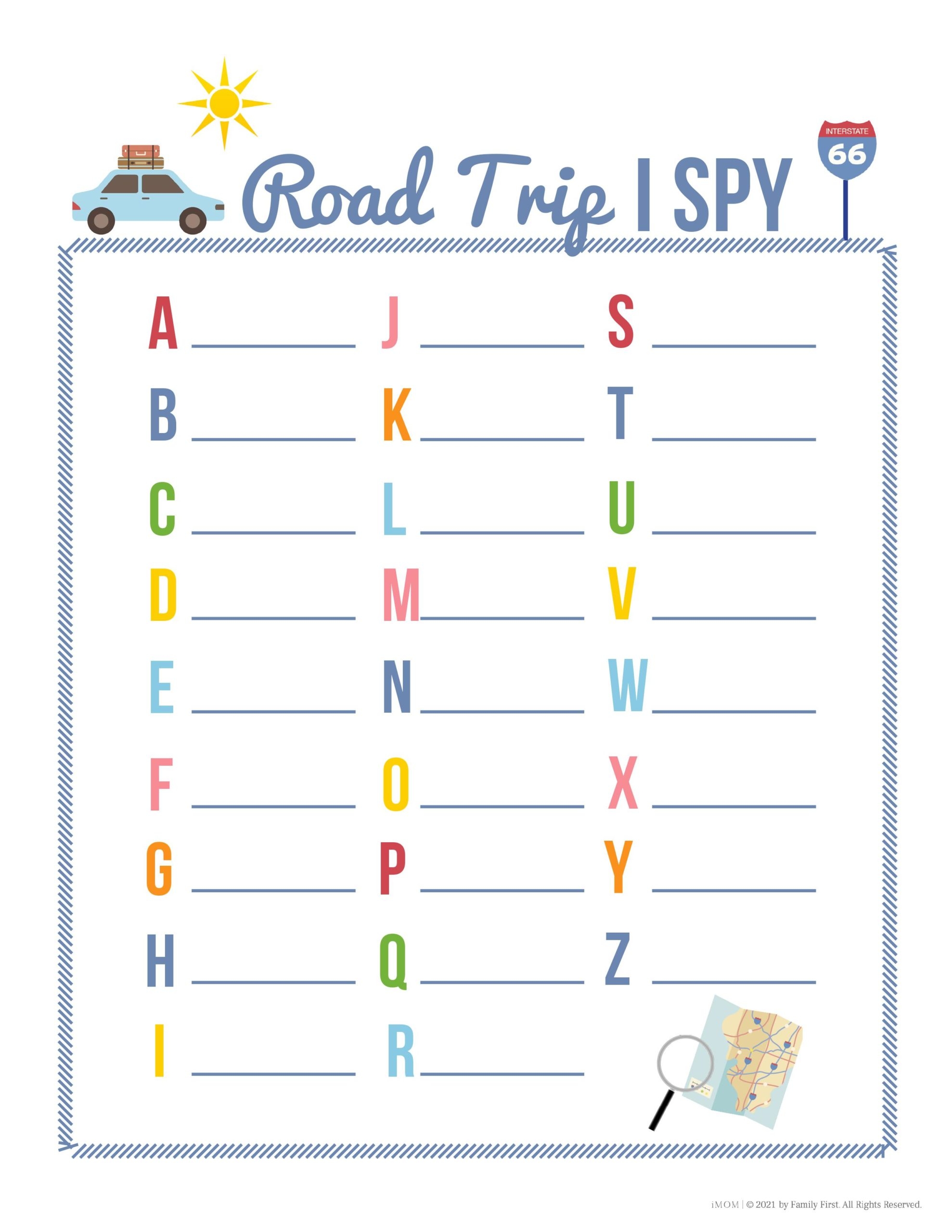 license plate game printable