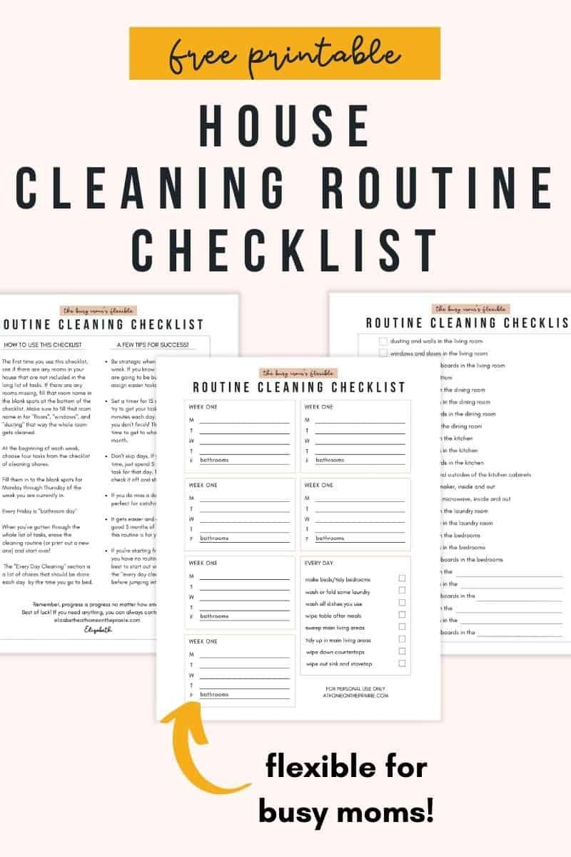 printable cleaning schedule