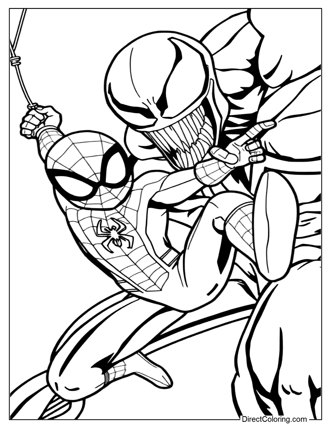 spiderman coloring page printable