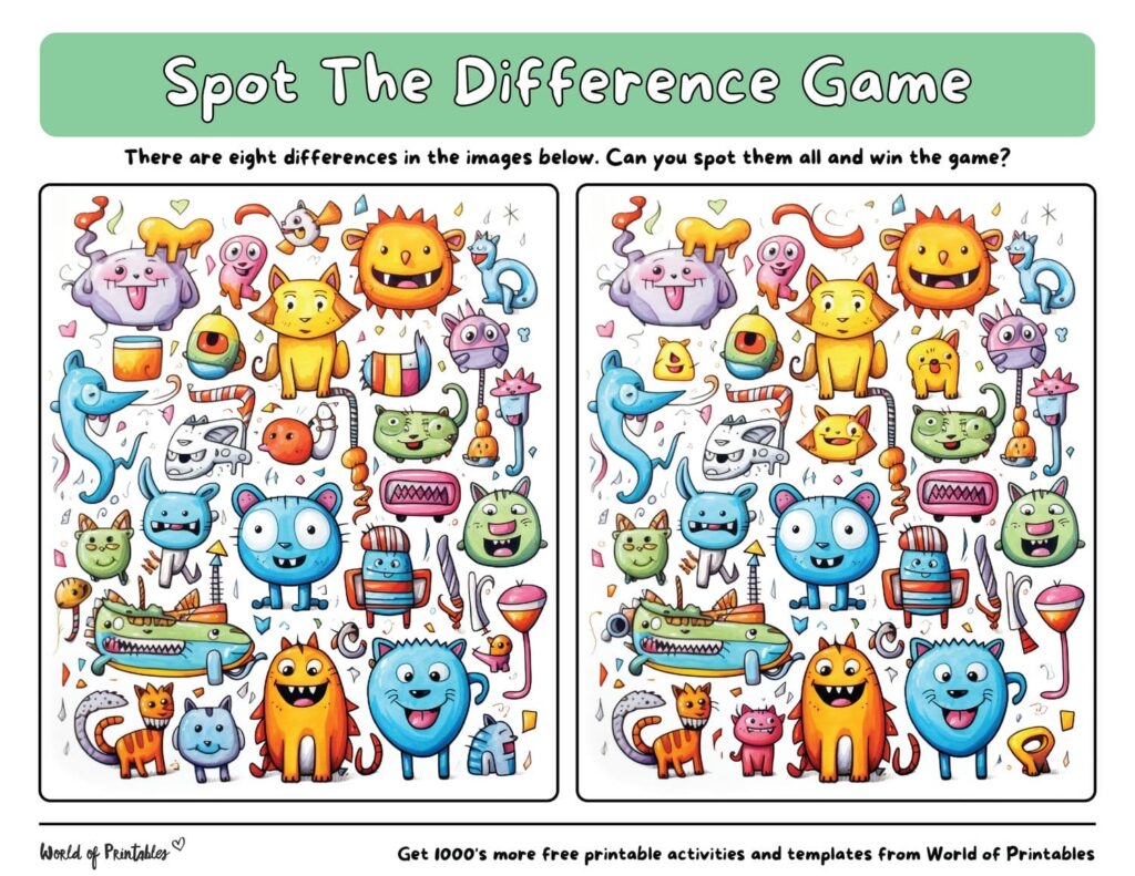 spot the difference printable