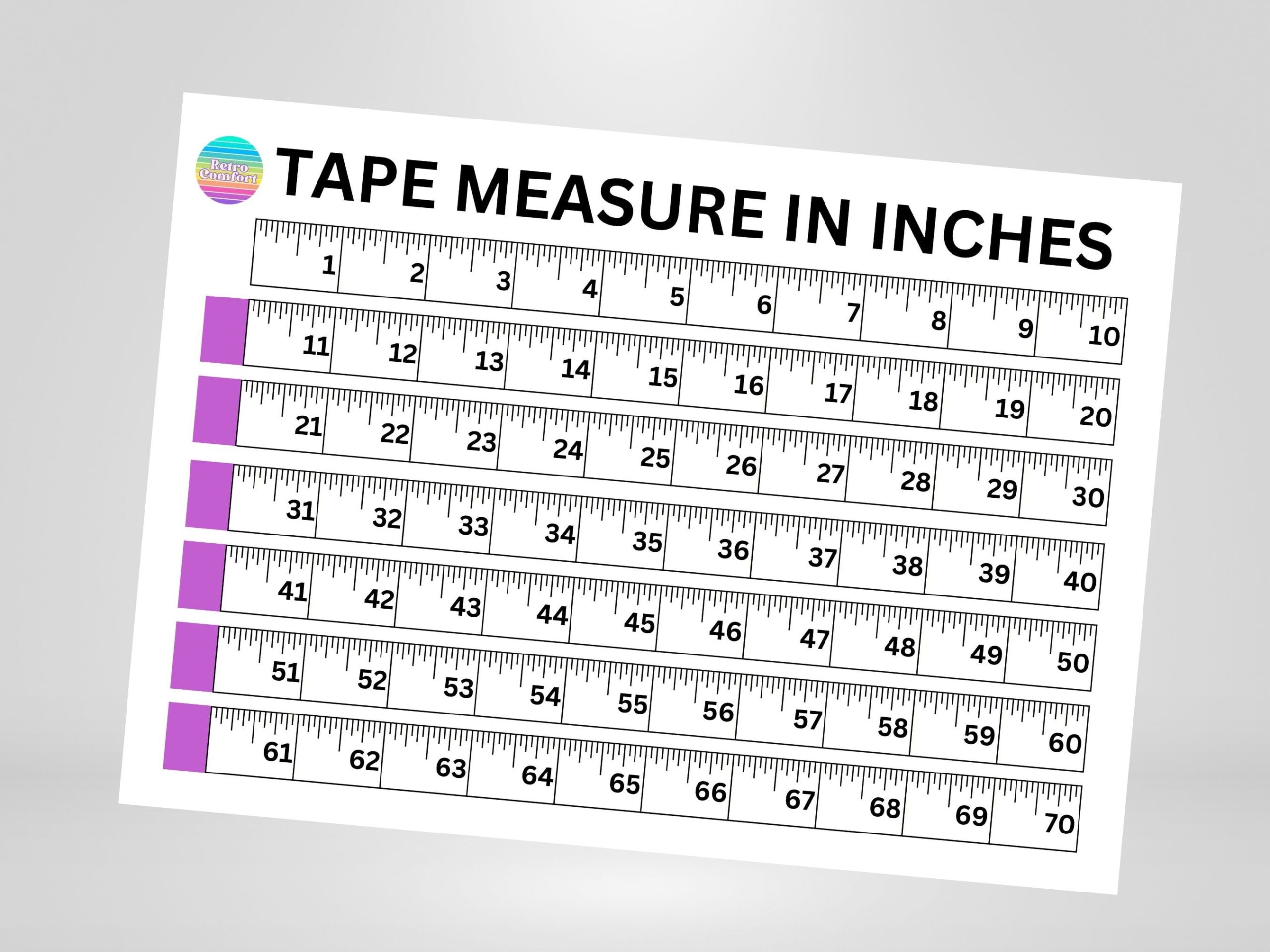 Tape Measure Printable Instant Download Digital Download Measuring Tape Etsy Denmark