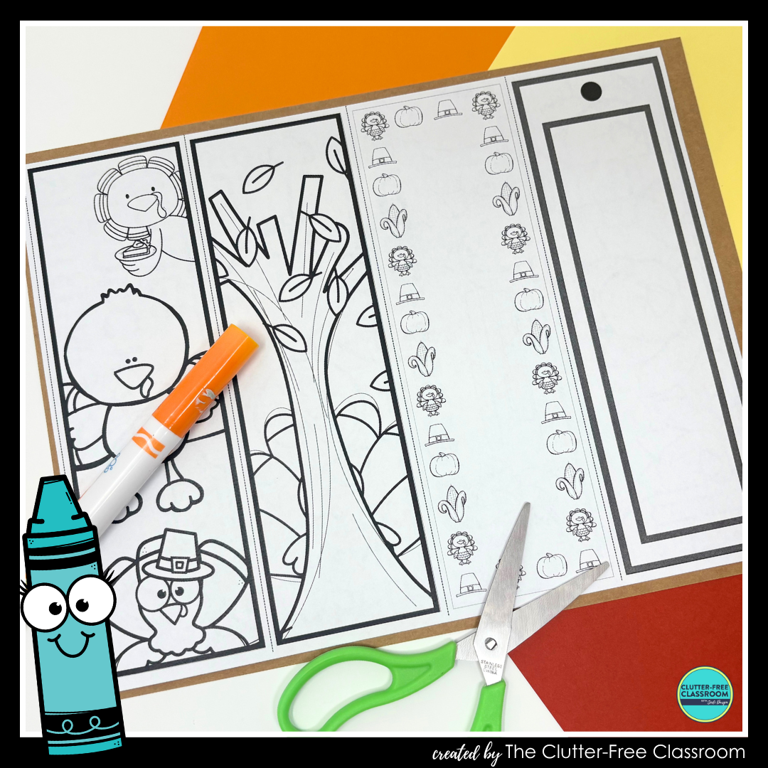 free printable turkey bookmarks