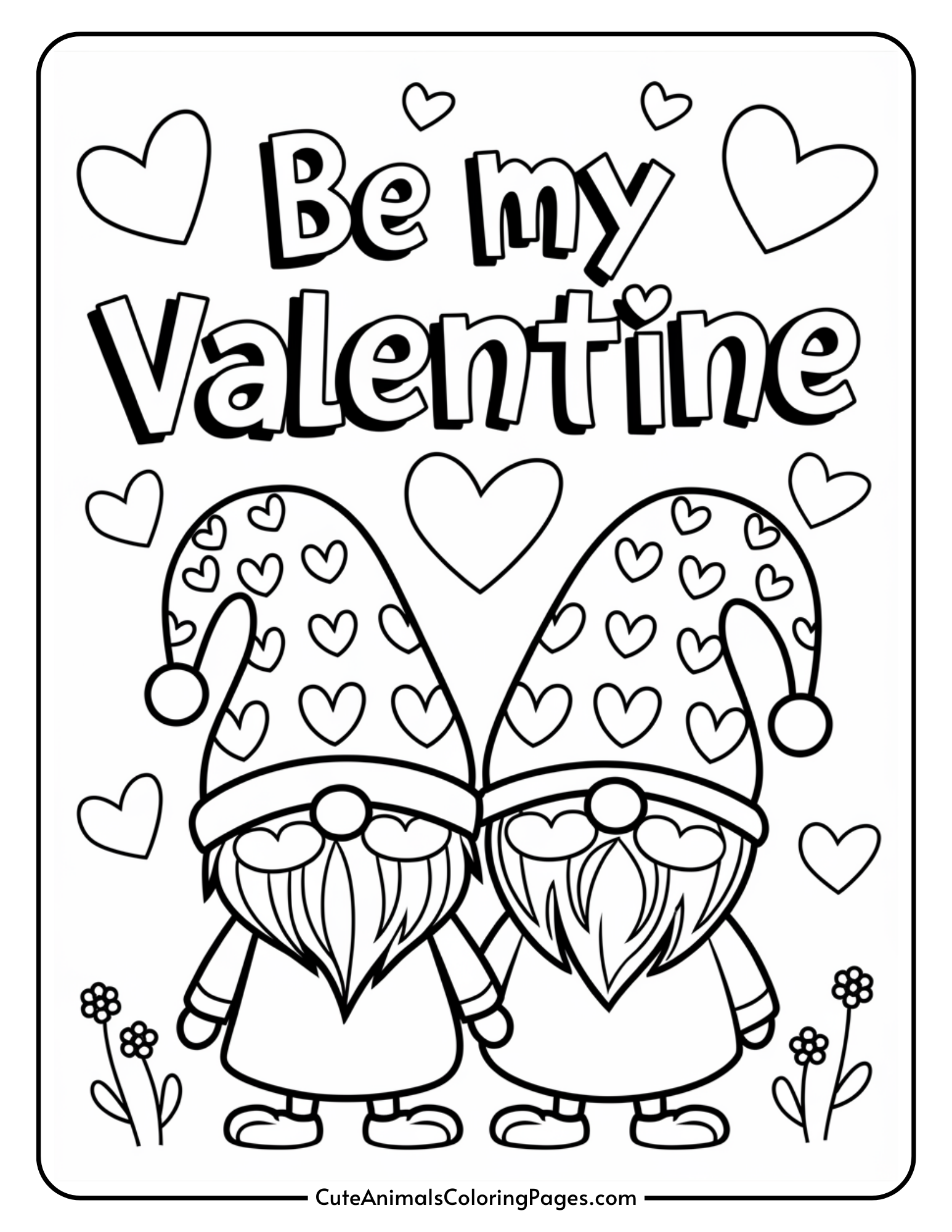 free printable valentine coloring pages