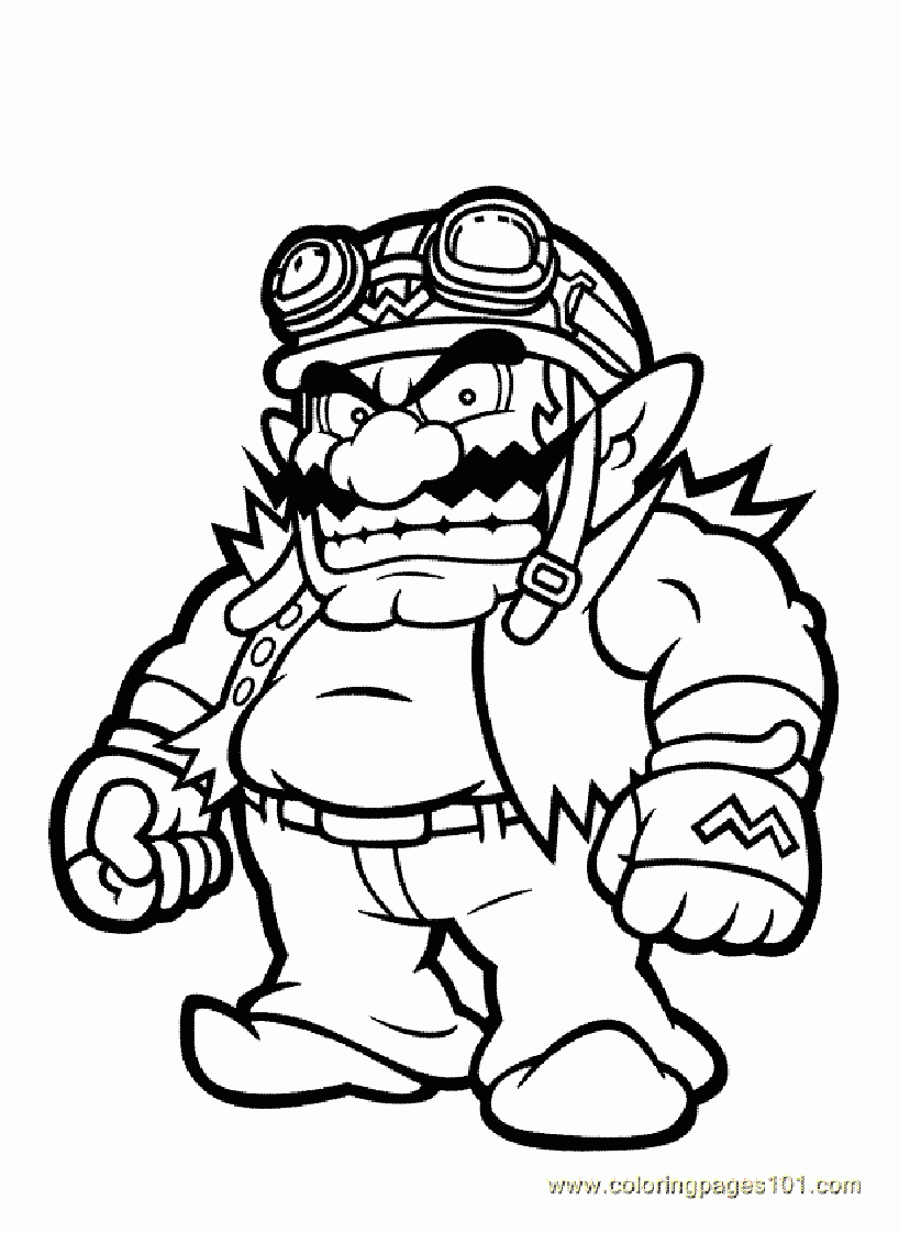 Wario Super Mario Bros Coloring Pages