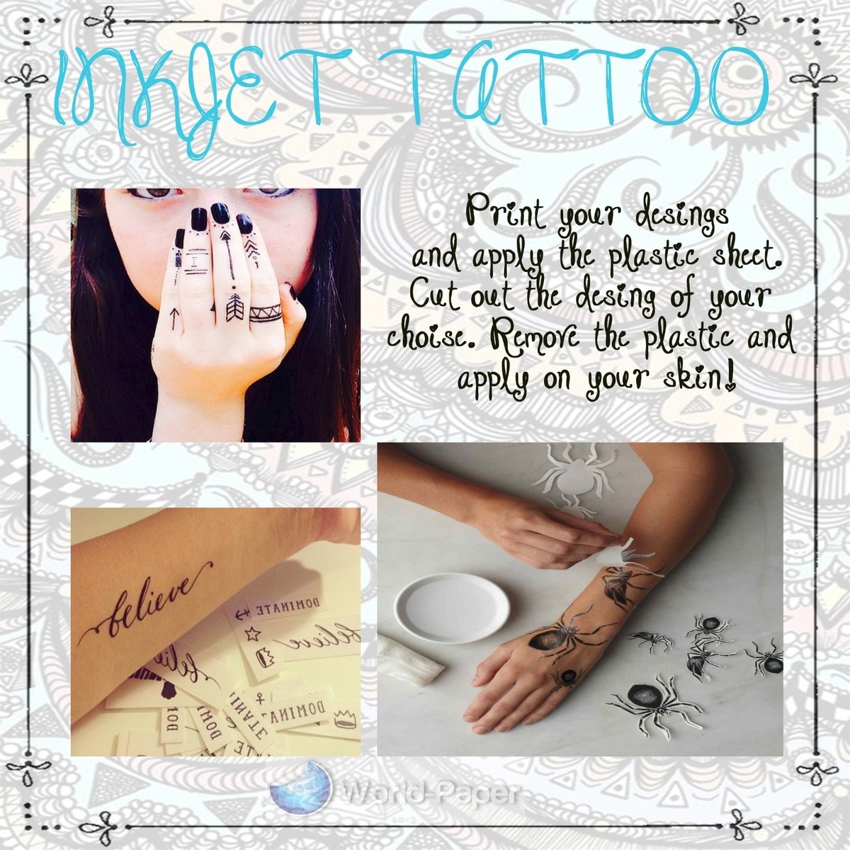 printable tattoo paper