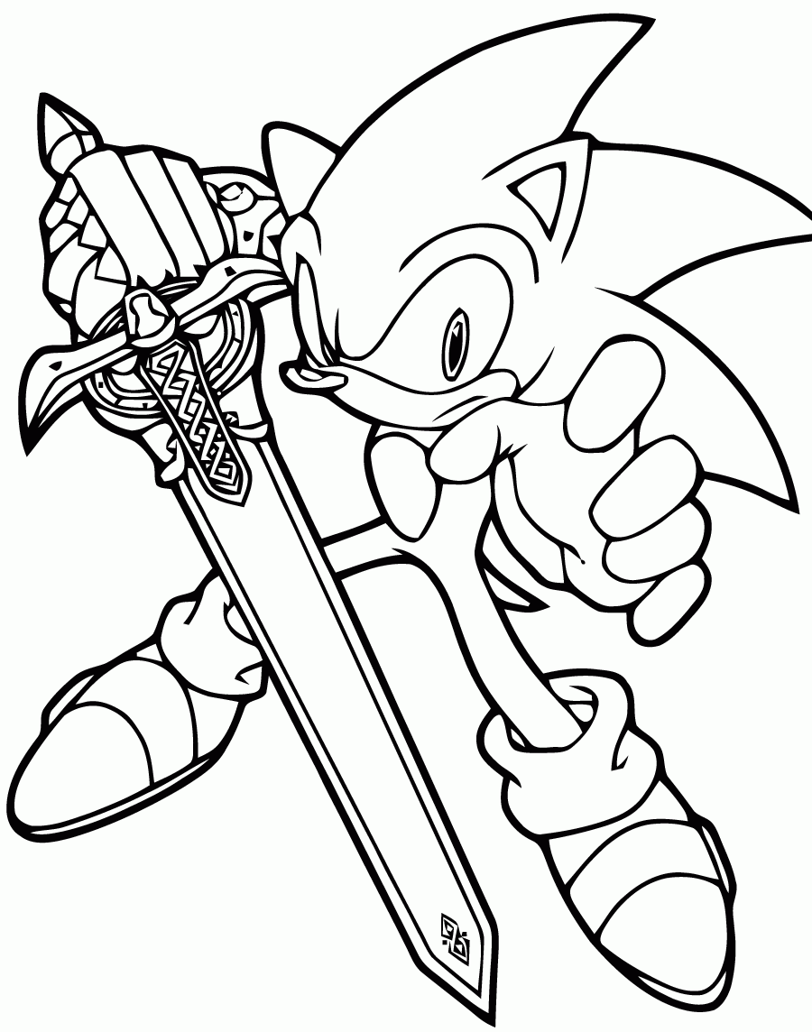 printable sonic coloring pages
