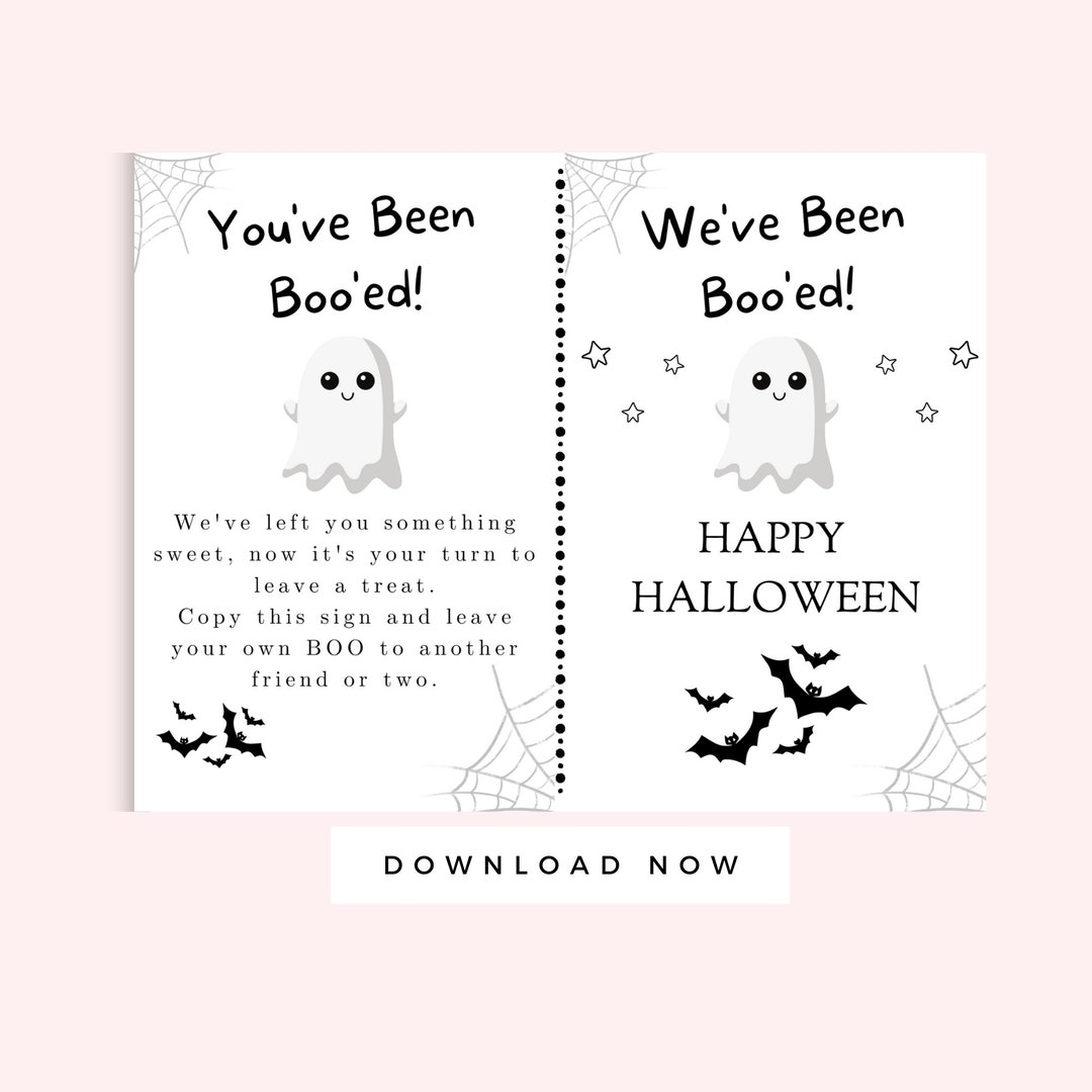 you've been booed printable